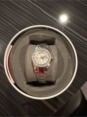 Relic Silver Crystal-Accent Men's Watch